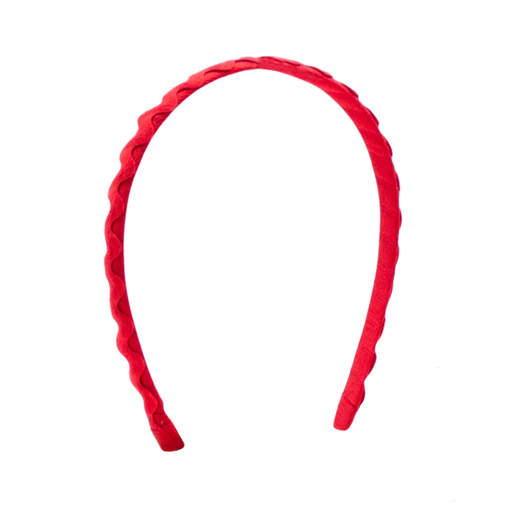 Wee Ones Ric Rac Trim Headband- Red