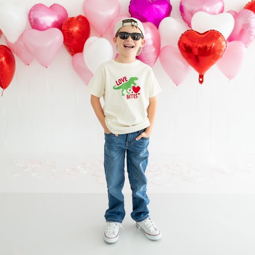 Sweet Wink Love Bites Valentine's Day Short Sleeve T-Shirt - Natural