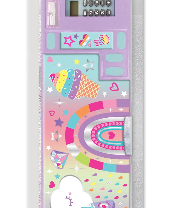 Hot Focus Multi Function Pencil Case- Rainbow