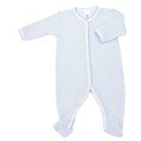 Paty Knit Footie- Blue