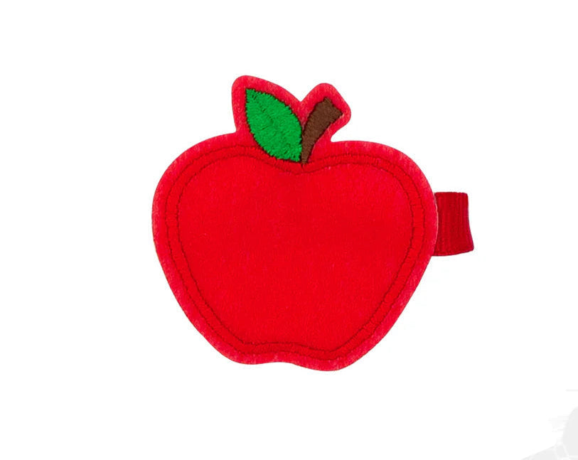 Wee Ones Back To School Felt Apple Hair Clip
