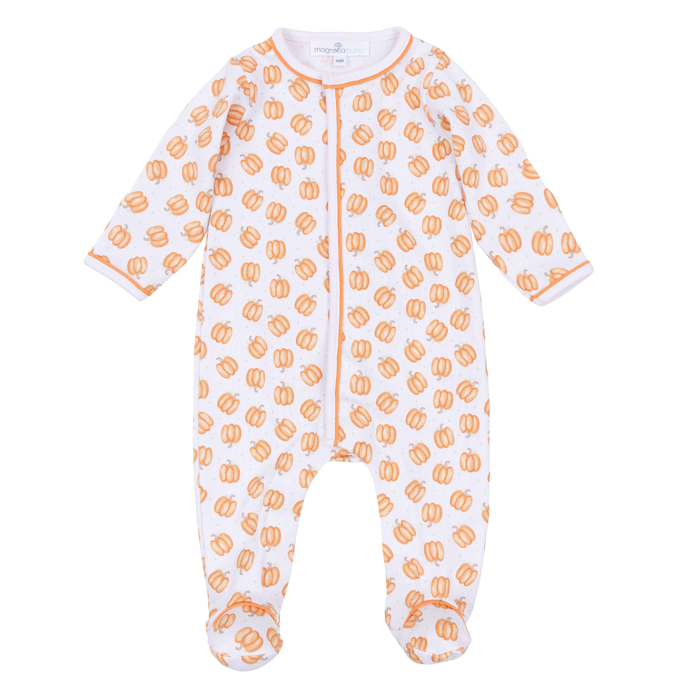 Magnolia Baby Baby Pumpkin Printed Footie