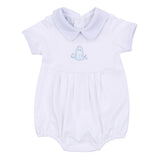 Magnolia Baby Pilgrim Pals Applique Collared Boy Bubble