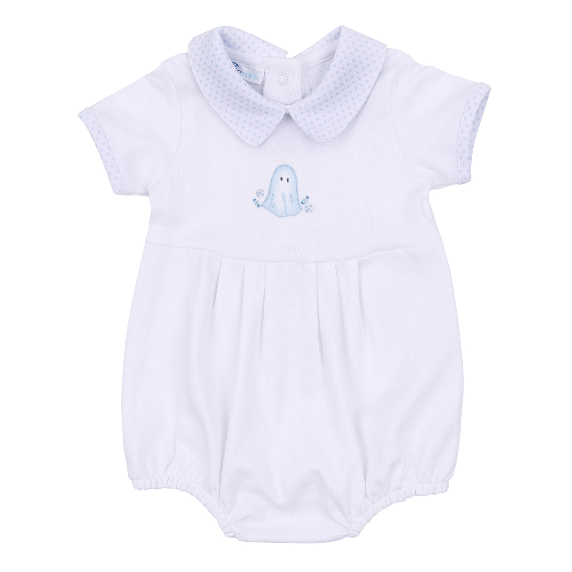 Magnolia Baby Pilgrim Pals Applique Collared Boy Bubble