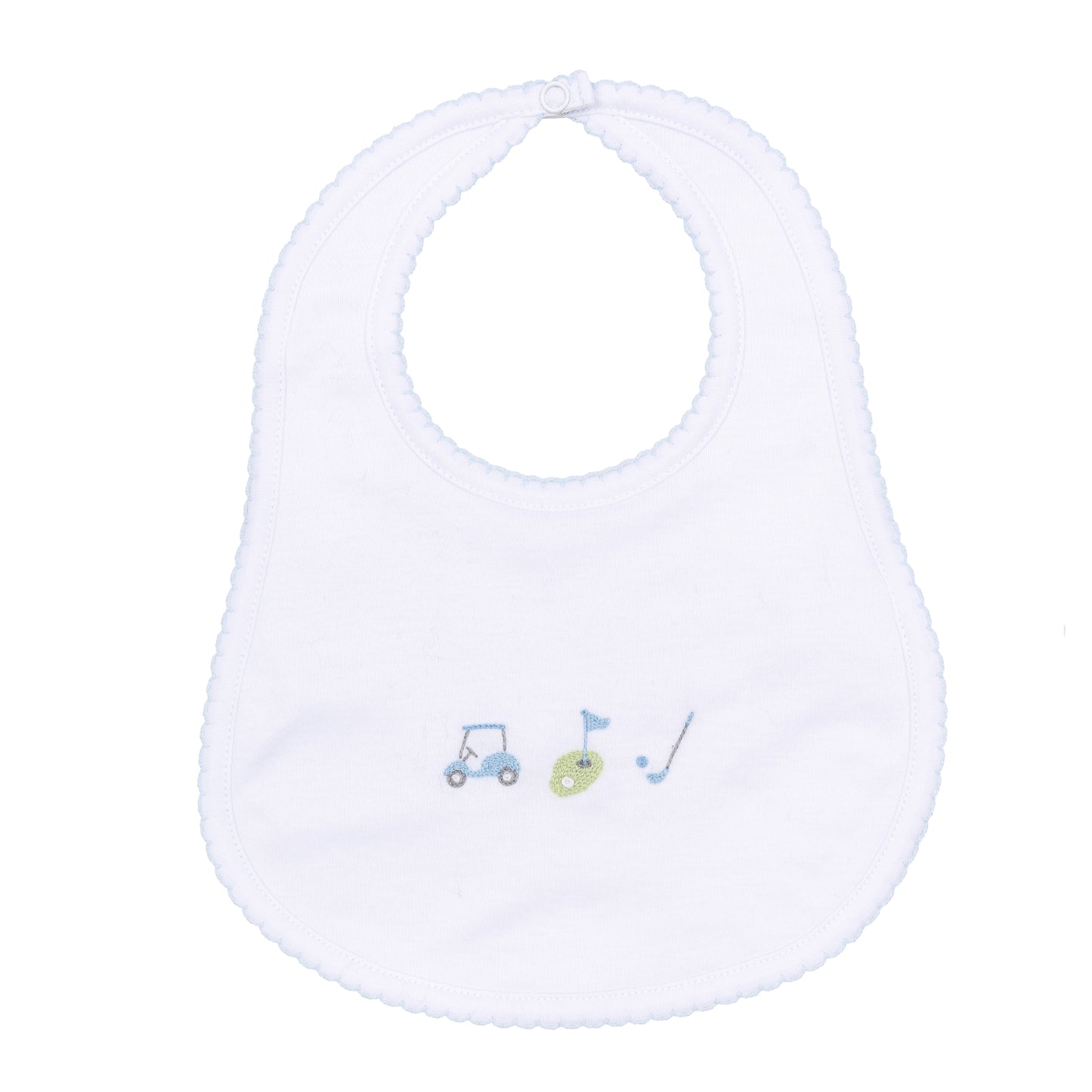 Magnolia Baby Tiny Tee Time Embroidered Bib