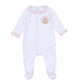 Magnolia Baby Pilgrim Pals Applique Ruffle Footie- Pink