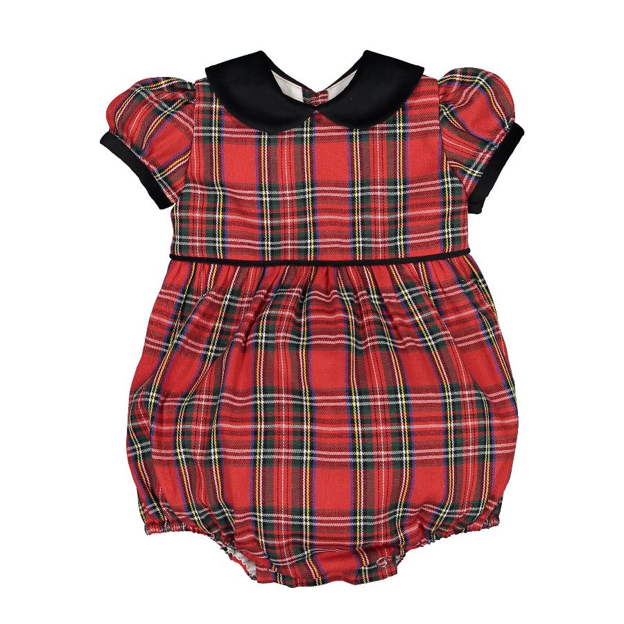 Sal and Pimenta Scottish Tartan Romper