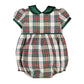 Sal and Pimenta Emerald Green Tartan Romper