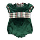 Sal and Pimenta Emerald Green Velvet Romper