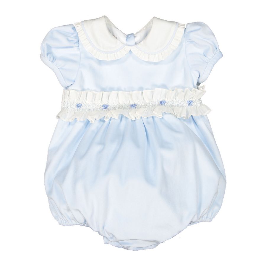 Sal and Pimenta Pastel Blue Velvet Romper