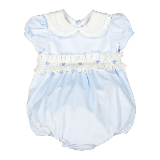 Sal and Pimenta Pastel Blue Velvet Romper