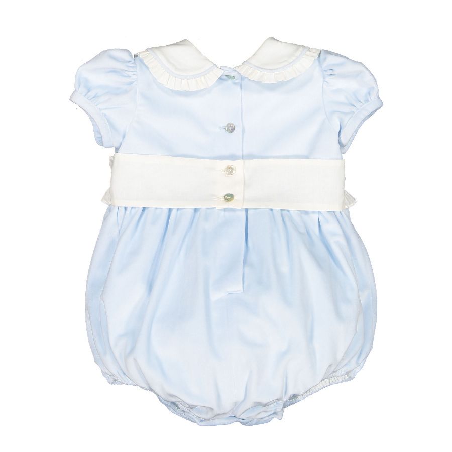 Sal and Pimenta Pastel Blue Velvet Romper