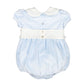 Sal and Pimenta Pastel Blue Velvet Romper