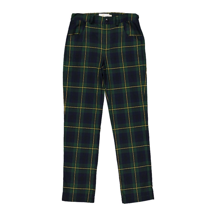 Sal and Pimenta Navy Tartan Trousers 