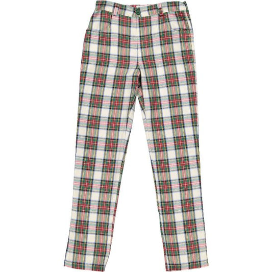 Sal and Pimenta Emerald Green Tartan Trousers