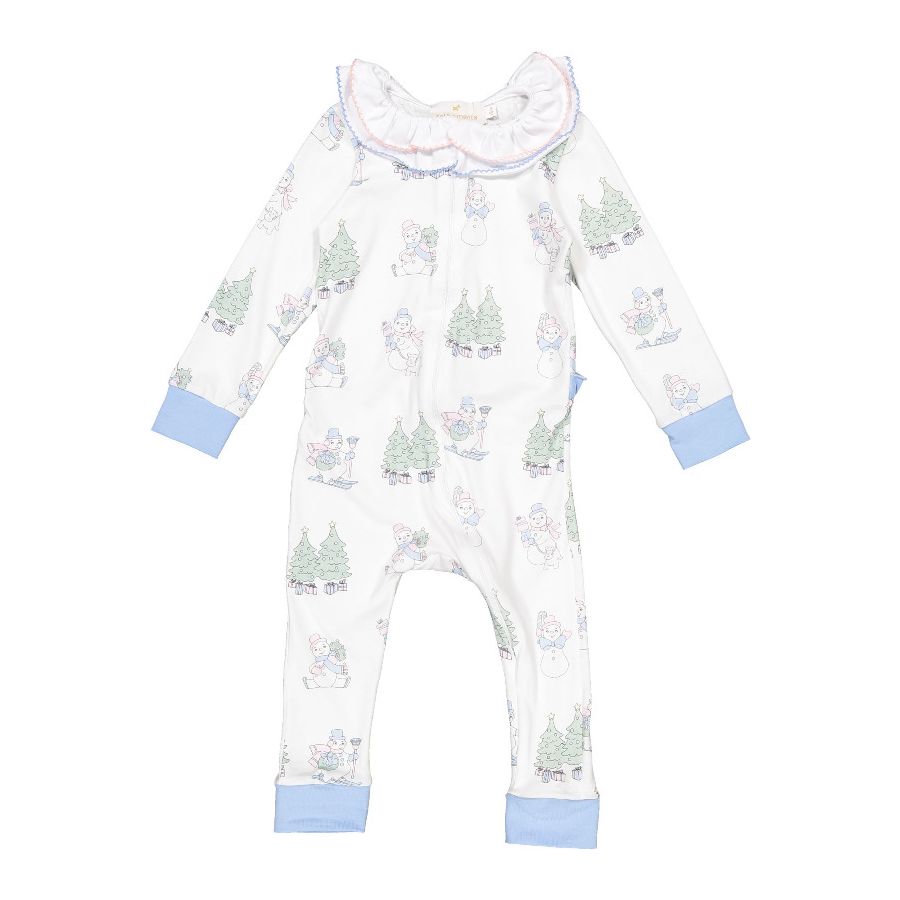 Sal and Pimenta Snowman Baby Girl Pajamas