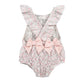 Sal and Pimenta Pink Ditsy Floral Frilled Swimsuit