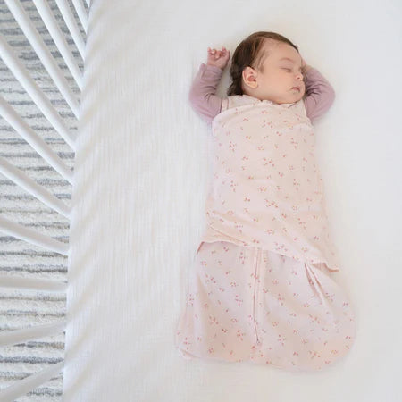 Pink Floral Cotton Swaddle