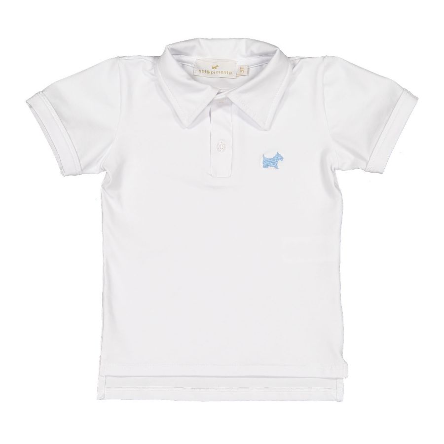 Sal and Pimenta White and Blue Boy Polo