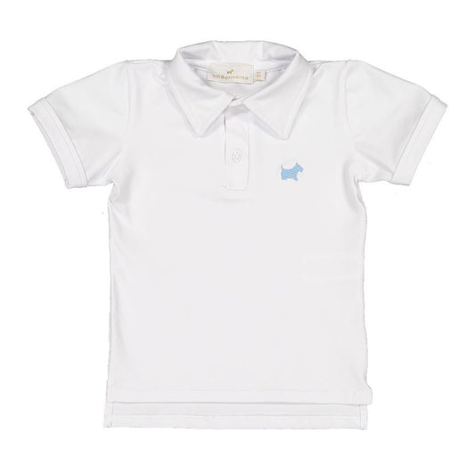 Sal and Pimenta White and Blue Boy Polo