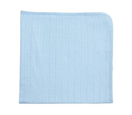 Magnetic Me Magnetic Blanket- Blue Love Lines Pointelle