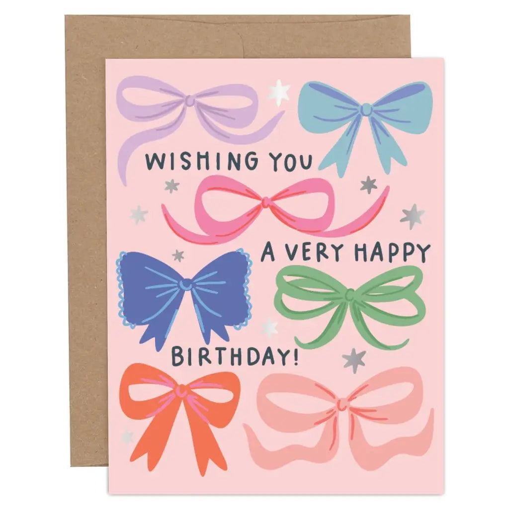 Pippi Post Wishing You A Very Happy Birthday Bows Greeting Card