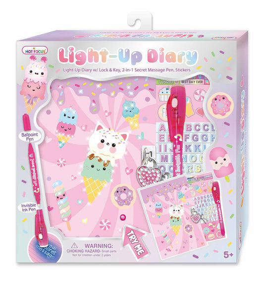 Hot Focus Light Up Diary - Sweet