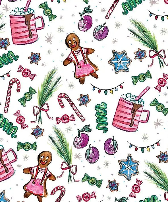 Over the Moon Gingerbread Girl Minky Blanket 