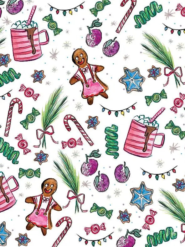Over the Moon Gingerbread Girl Minky Blanket 