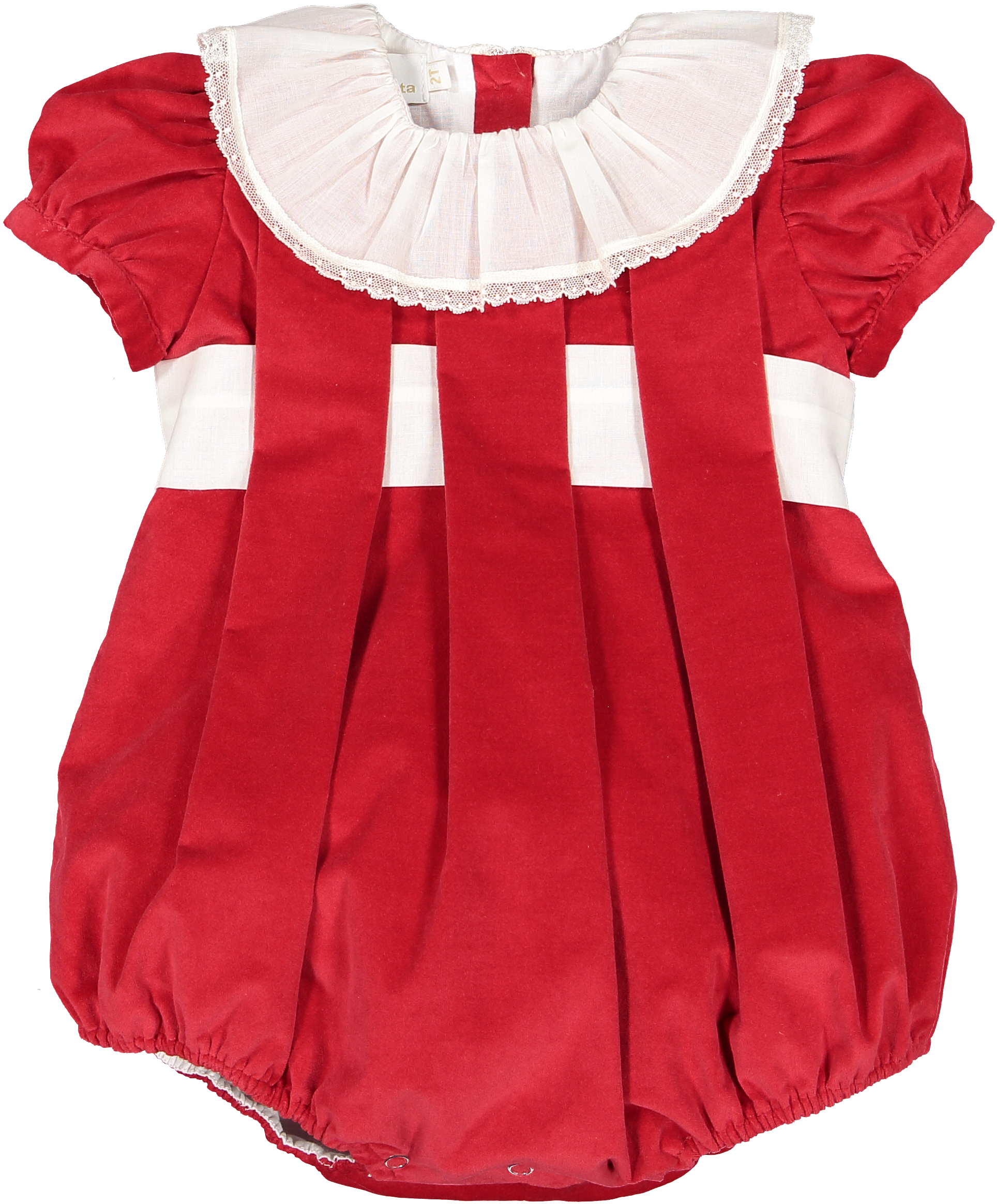 Sal and Pimenta Red Velvet Romper