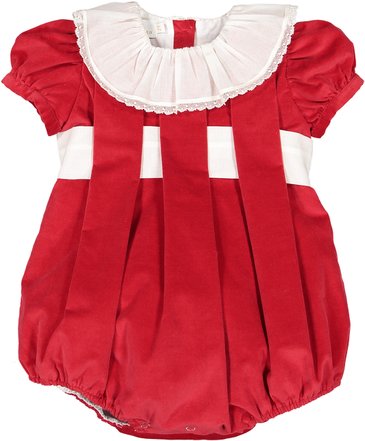 Sal and Pimenta Red Velvet Romper