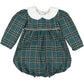 Sal and Pimenta Sleigh Ride Green Tartan Christmas Romper