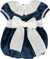 Navy Velvet Romper