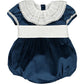 Sal and Pimenta Navy Velvet Romper