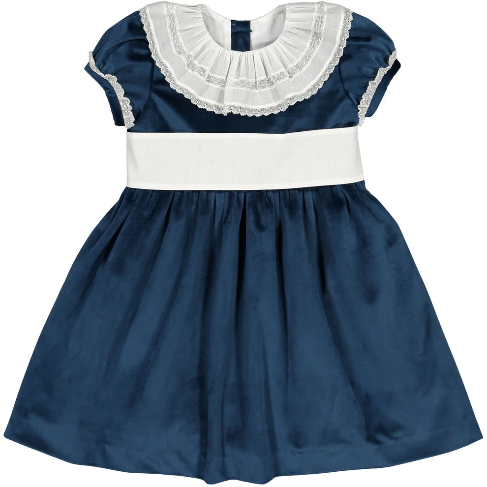 Sal and Pimenta Navy Velvet Dress