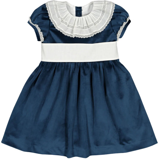 Sal and Pimenta Navy Velvet Dress