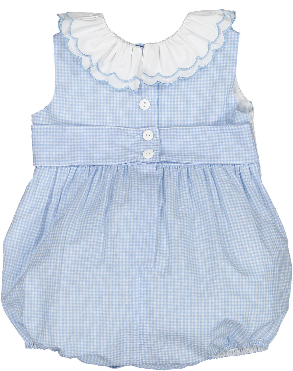 Sal and Pimenta Mini Blue Gingham Romper