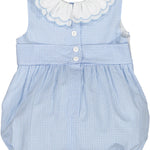 Sal and Pimenta Mini Blue Gingham Romper