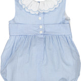 Sal and Pimenta Mini Blue Gingham Romper