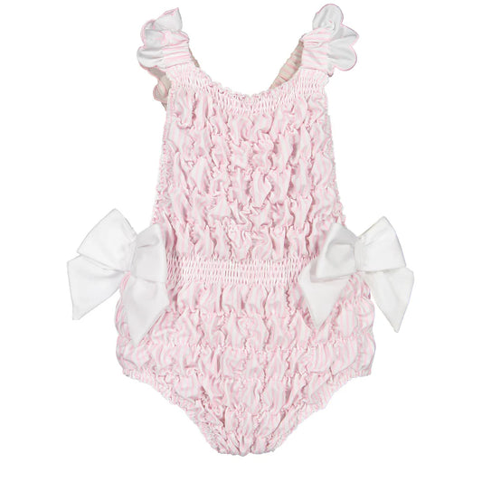 Sal and Pimenta Pink Classic Frilled Swimsuit