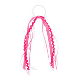 Wee Ones Grosgrain and Ric Rac Streamer Pony- Hot Pink