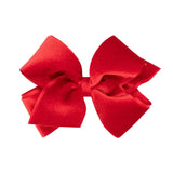 Wee Ones King Sparkle Velvet and Grosgrain Hair Bow- Red