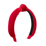 Wee Ones Velvet Sparkle Knot Headband- Red