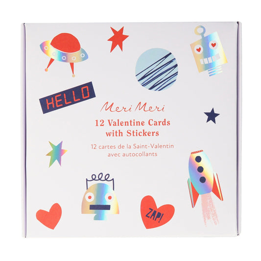 Meri Meri Robot Convertina Valentine Cards and Stickers