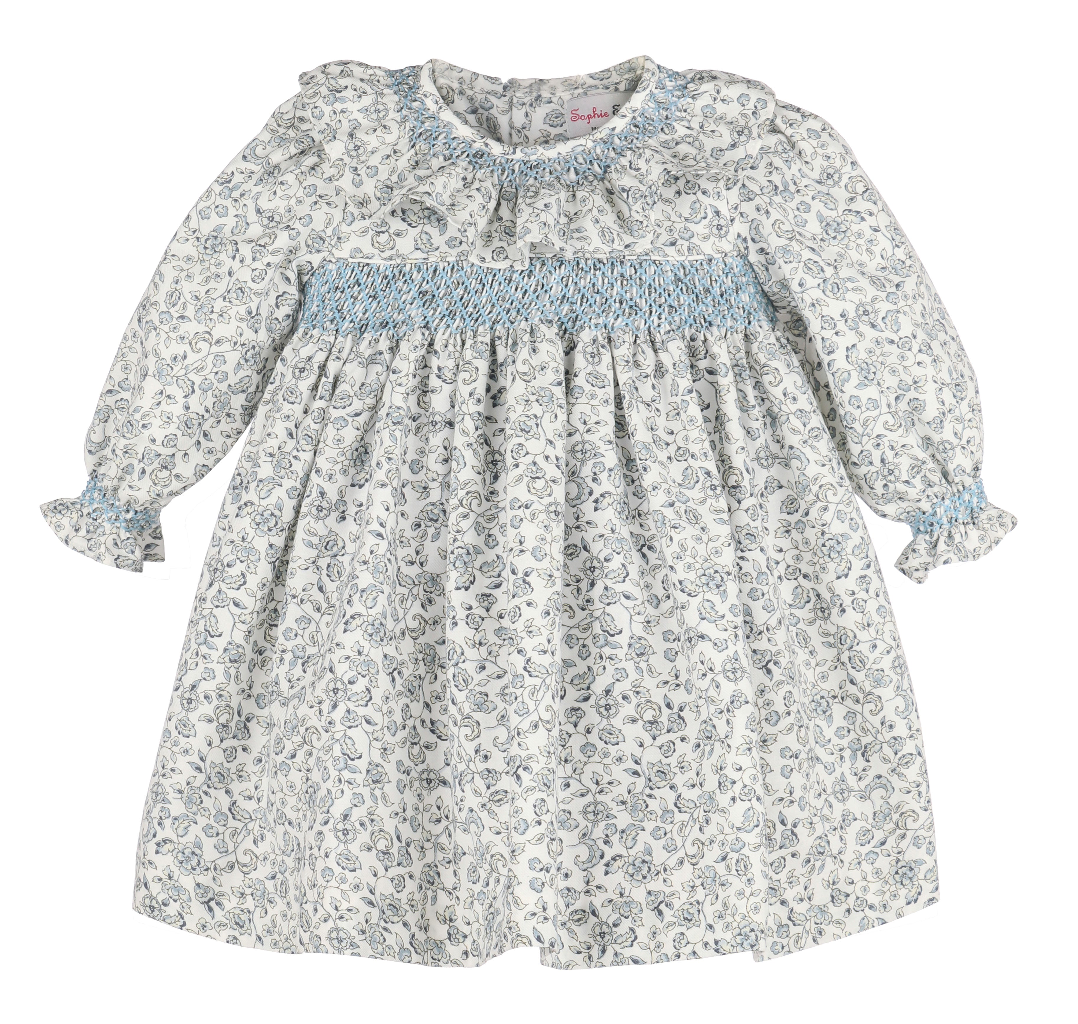 Sophie and Lucas Heirloom Floral Dress- Blue
