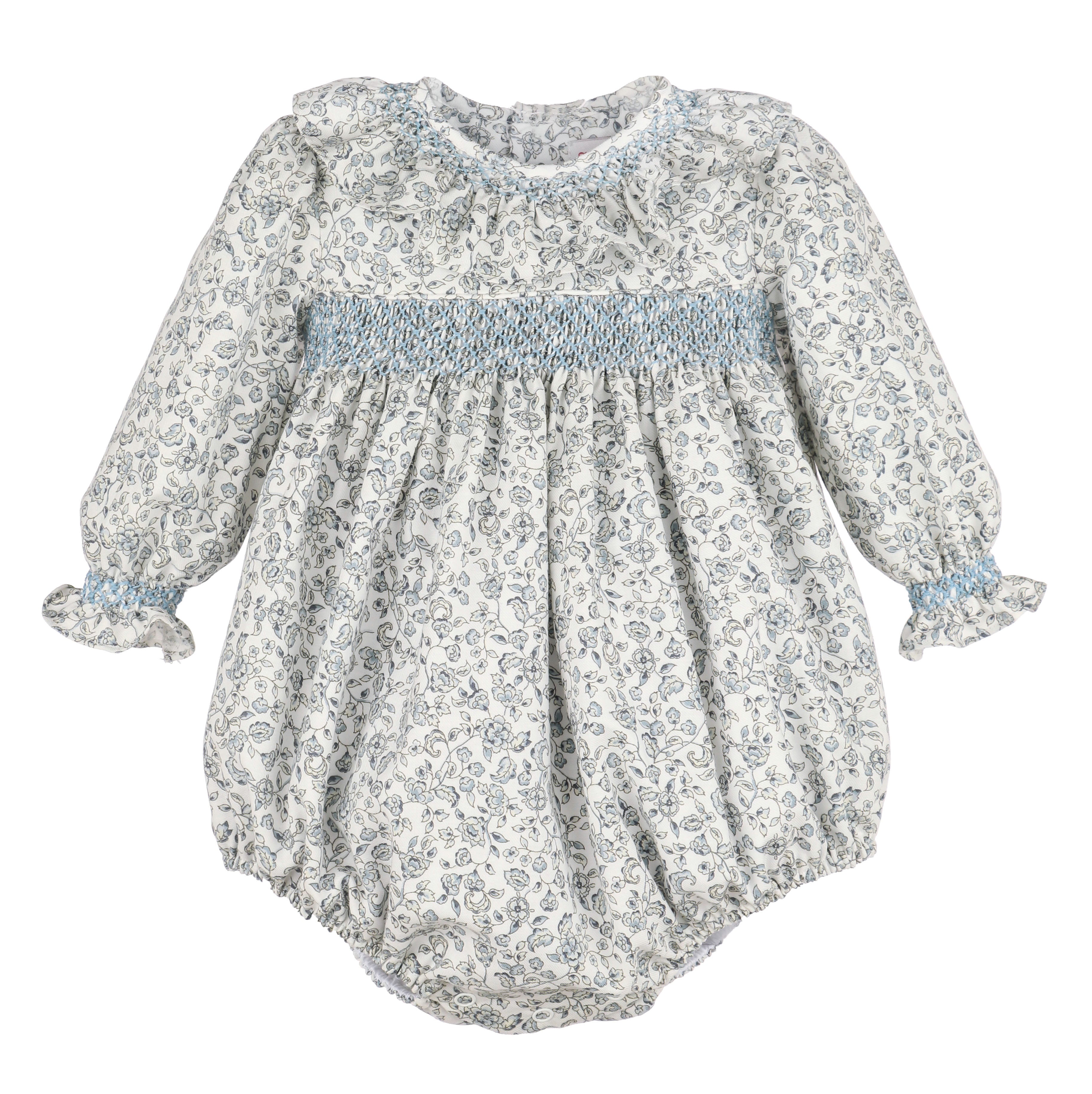 Sophie and Lucas Heirloom Floral Bubble- Blue