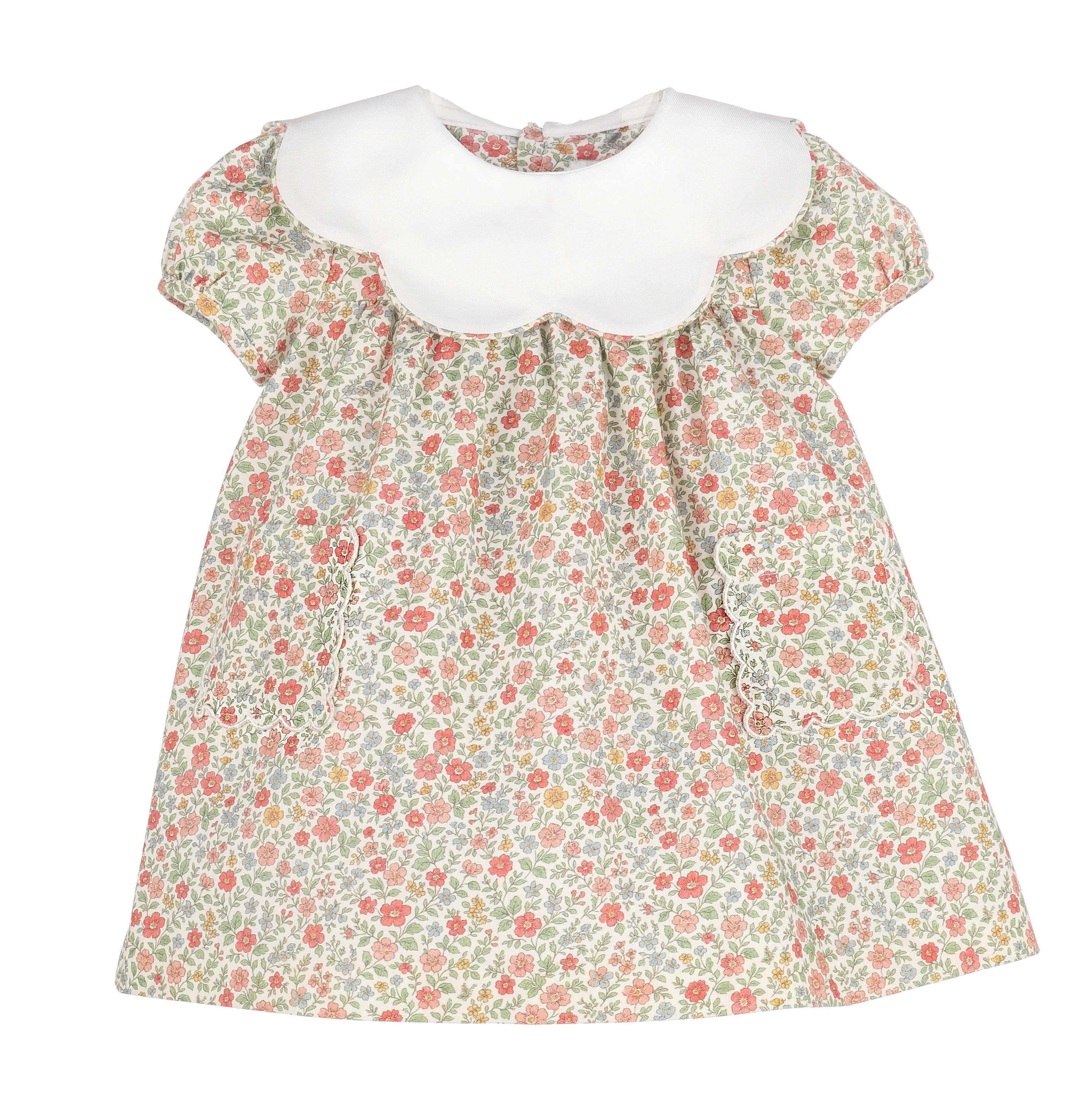 Sophie and Lucas Storybook Vintage Scallop Dress- Orange