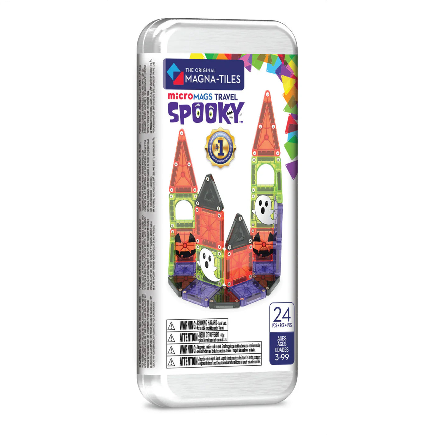 Magna-Tiles MicroMAGS Spooky 24pc Travel Set