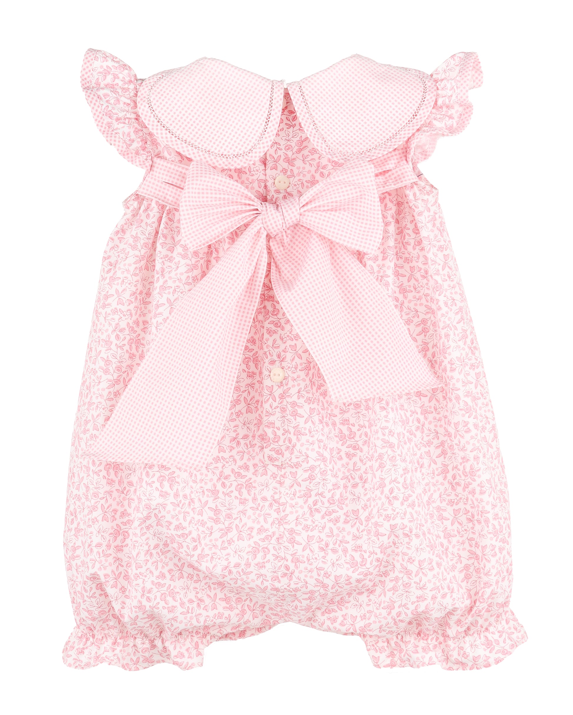 Sophie and Lucas Pink Blooms Petal Playsuit