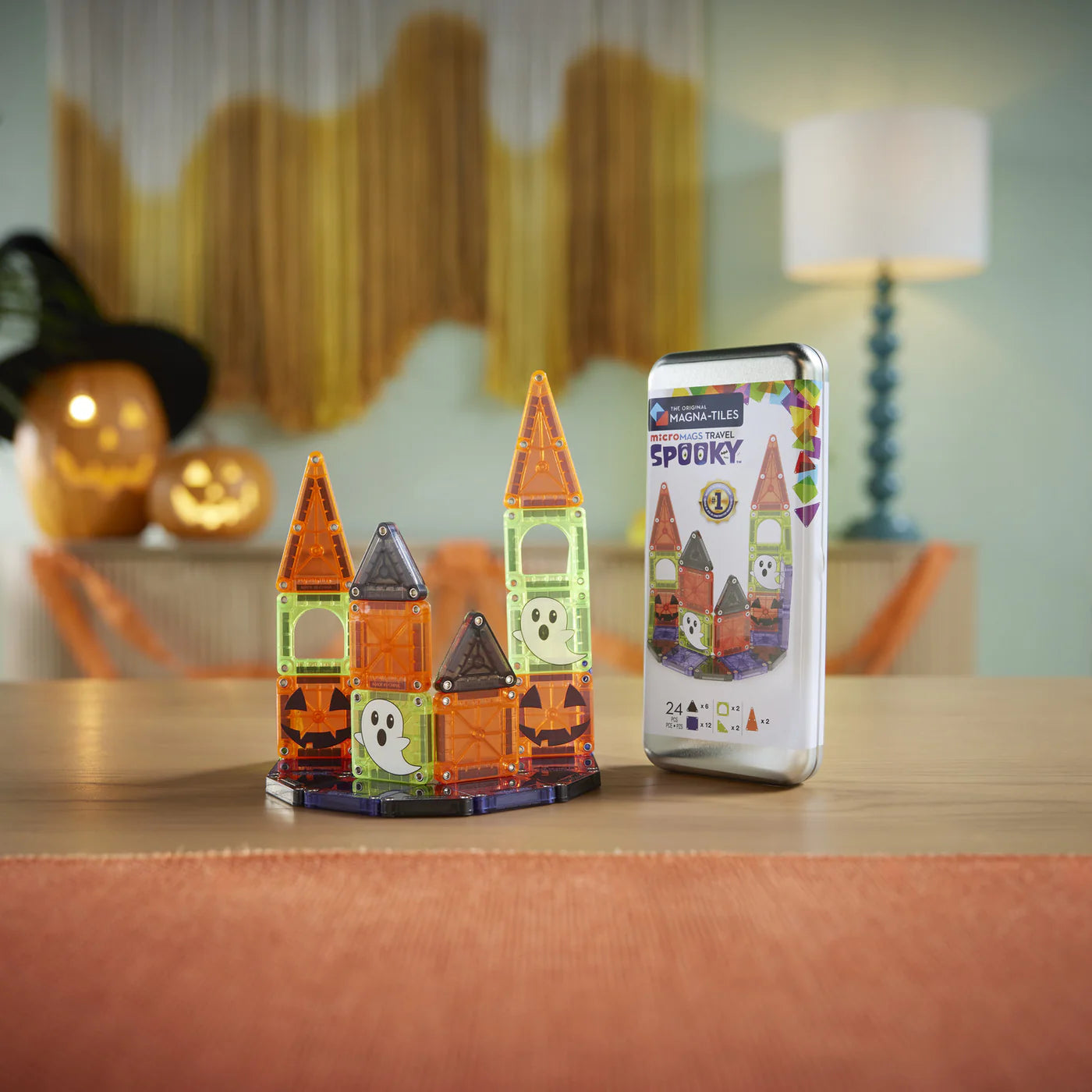 Magna-Tiles MicroMAGS Spooky 24pc Travel Set